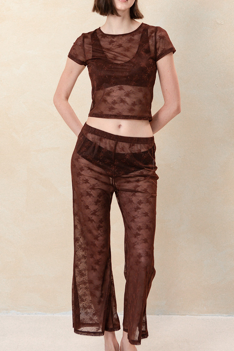 Ophelia Sheer Stretch Lace Pants